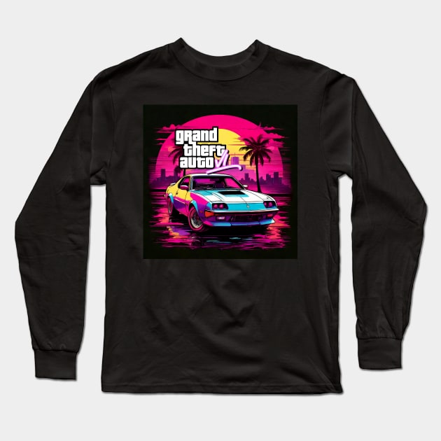 GTA 6 Long Sleeve T-Shirt by Buff Geeks Art